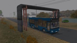 Поездка на МАЗ-206.060 по маршруту №21 по карте Весянка 1.3