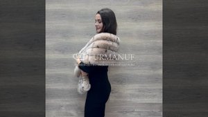 Меховой палантин «Рысь» из меха песца, 112