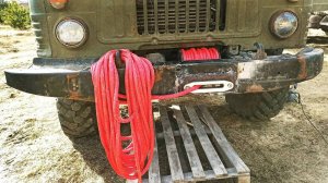 ПРОСТО МЕЧТА!!! Синтетически трос на ГАЗ 66 (Шишига). Тюнинг длинной 60 метров.