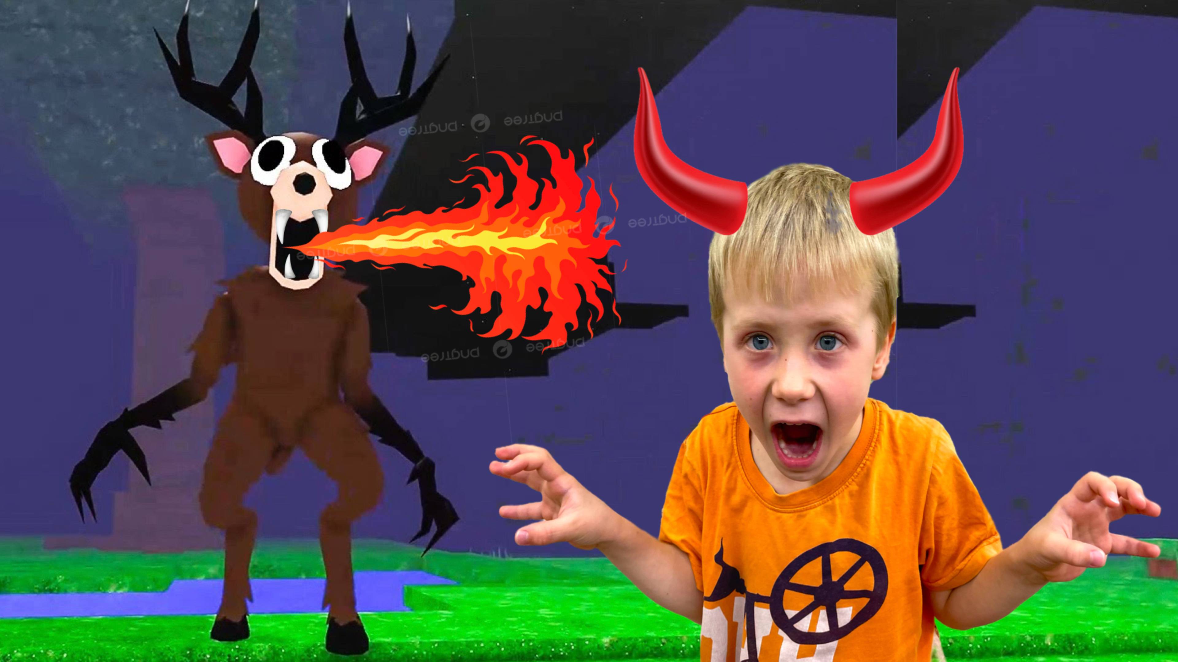 Страшный ОЛЕНЬ в Роблокс 99 ночей в лесу Roblox | Игры для детей смотреть онлайн