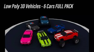 Asset Unity - Low Poly: 3D Vehicles || 6 Cars Pack