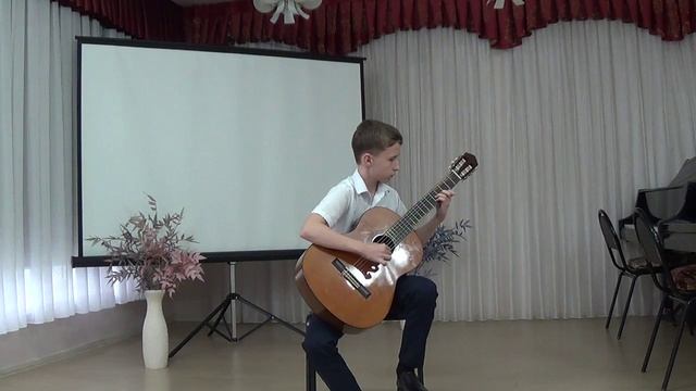 Ф.Сор Вариации на тему старинной испанской песни Фолия испол. Тищенко Кирилл 13 лет