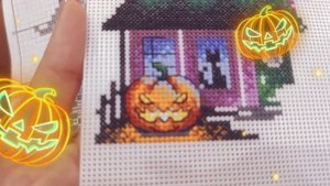 Хэллоуин в вышивке крестиком🎃