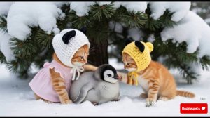 Котики и Пингвин