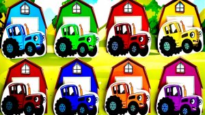 Синий трактор на липучках | видео для детей | мультики с игрушками ❤️