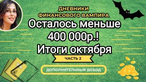 Долги все меньше и меньше. Итоги октября