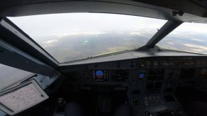 Заход на посадку в Домодедово Вид из кабины A321neo.