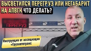 Высветился перегруз или негабарит на АПВГК. Что делать? Инструкция от ассоциации "Грузавтотранс".