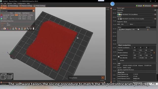 Печать подушки из материала TPU на 3D-принтере Piocreat G5 Ultra смотреть онлайн