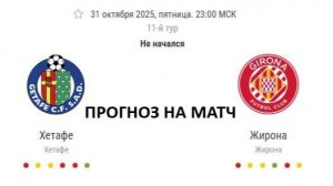 Прогноз на матч Хетафе - Жирона 31.10.25