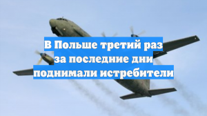 В Польше третий раз за последние дни поднимали истребители