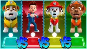 Щенячий патруль: Крепыш VS Райдер VS Маршал VS Зума Coffin Dance в Tiles Hop lvl 6