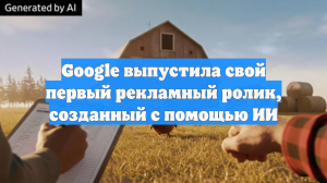 Google выпустила свой первый рекламный ролик, созданный с помощью ИИ