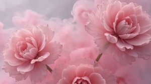 Футаж. Фон розовый. Цветы.