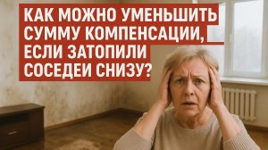 КАК МОЖНО УМЕНЬШИТЬ СУММУ КОМПЕНСАЦИИ, ЕСЛИ ЗАТОПИЛИ СОСЕДЕЙ СНИЗУ?
