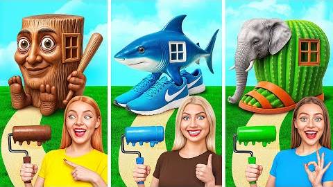 Домики Одного Цвета Челлендж | Смешные Челленджи от Candy DO