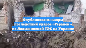 Опубликованы кадры последствий ударов «Гераней» по Ладыжинской ТЭС на Украине