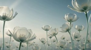 Футаж. Прозрачные цветы.