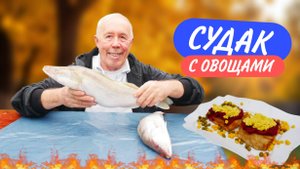 Жареный судак в объятиях свекольного бархата