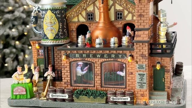 Пивоварня 'Юлештайнер', керамика, подсветка, динамика, музыка, 31х27 см, 05073-lemax