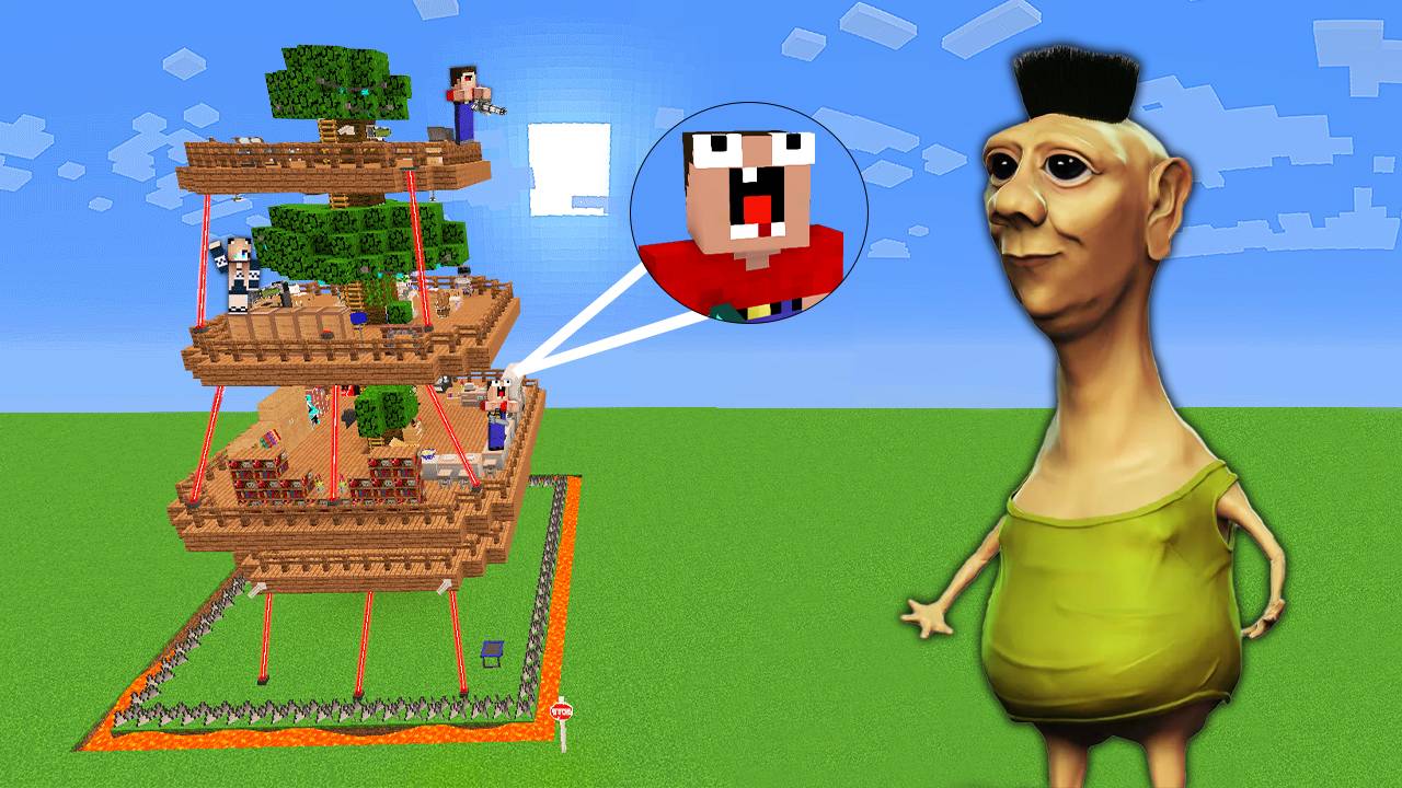 ХАМУД ХАБИБИ НАПАЛ НА НАШ ДОМ НА ДЕРЕВЕ В МАЙНКРАФТ! | Глазастая Морда Minecraft смотреть онлайн