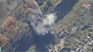 Уничтожение автомобильного моста через реку Волчья