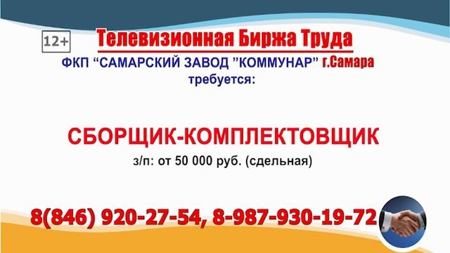 03.11.25г. в 07.27 на телеканале РОССИЯ-24 Телевизионная Биржа Труда в Самаре и Самарской области