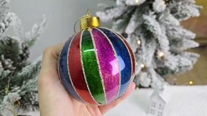 Набор ёлочных шаров БАЛ-МАСКАРАД - ЯРКАЯ ПОЛЬКА, стекло, 8 см, 6 шт., 685961-29-набор