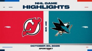 NHL Highlights ｜ Devils vs. Sharks - October 30, 2025