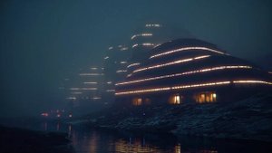 VILLA: Cyberpunk Ambience | Riverside Neo-Resort for Deep Focus & Relaxation | 2 Hours