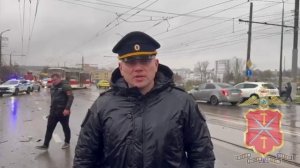 Комментарий с места ДТП начальника отдела ГАИ УМВД России по городу Туле Романа Самсонова