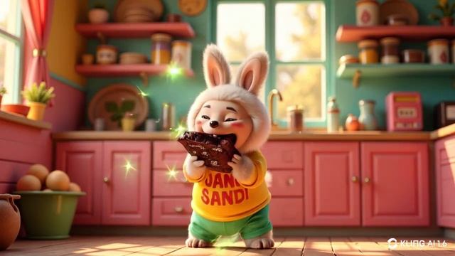 Лабубу ест шоколад