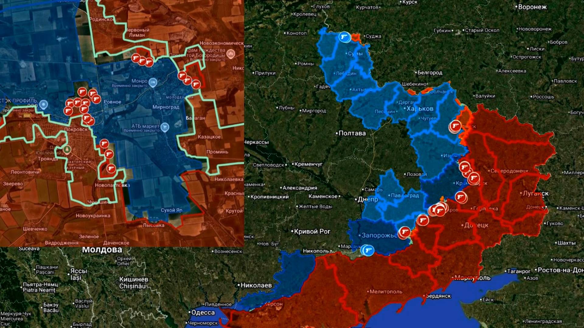 31.10.2025 Карта боевых действий. Окружение противника фактически состоялось