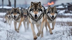 Волки  сл. Якушев Н.В. Муз. Suno. Фото Giga Chat. Max.