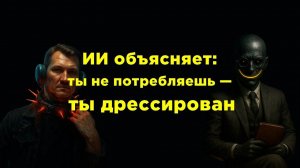 ИИ объясняет: ты не потребляешь — ты дрессирован! Часть 1.