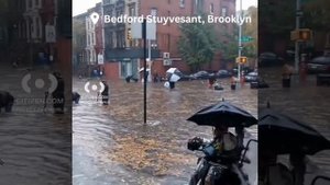 🇺🇸 Сегодня днем в подвале в Краун-Хайтс трагически утонул мужчина, когда мощный шторм пронесся ...