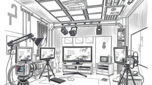 Чертеж студии мультимедия