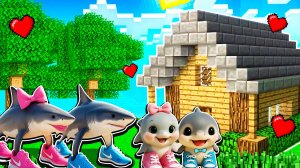 У СЕМЬИ ТРАЛАЛЕЛО ТРАЛАЛА РОДИЛИСЬ ДЕТИ и Я ПОСТРОИЛА ИМ ДОМ в МАЙНКРАФТ