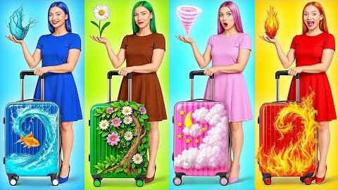 Девушка Огонь, Вода, Воздух И Земля | Смешные Челленджи c 4 Стихиями от Candy DO смотреть онлайн