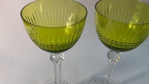 Пара травяных бокалов Baccarat (Франция, 1-я половина XX века)