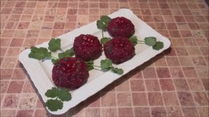 Пхали из свёклы с орехами и чесноком. Холодная закуска Грузинской кухни на Праздник.