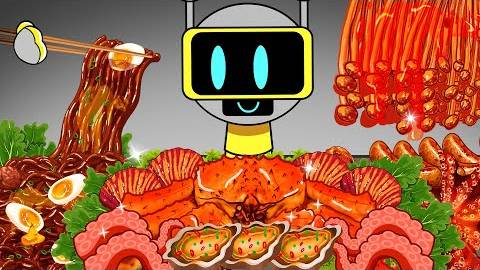 Incredibox Sprunki _ ВЕСЕЛЫЙ БОТ ест огненную лапшу и острые морепродукты _ ASMR Mukbang смотреть онлайн