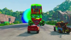 Эпичный побег от зомби и ДВУХЭТАЖНОГО АВТОБУСА в BeamNG.drive