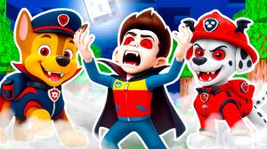 МАРШАЛ и ГОНЩИК ЩЕНЯЧИЙ ПАТРУЛЬ СТАЛИ ВАМПИРАМИ в МАЙНКРАФТ PAW PATROL МУЛЬТИК РАЙДЕР