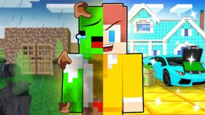 Бедный против богатого - Жизненный путь в Майнкрафте, мультфильм