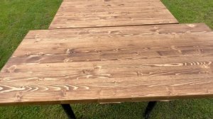 Столешница из массива сосны для кухни: точные вырезы и готовый результат