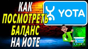 Как посмотреть баланс на йоте