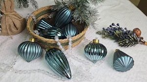 Набор ёлочных украшений ВИНЧЕНЦО, стекло, синий, 8-13 см, 8 шт., 685947-80-набор