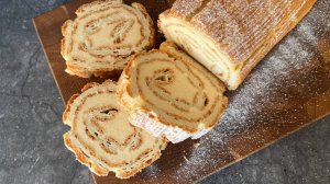 НЕОБЫЧНЫЙ и  ВКУСНЫЙ рулет с миндальным кремом