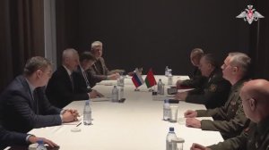 Двустороняя встреча Министра обороны РФ и Министра обороны Белоруссии на полях заседания СМО СНГ